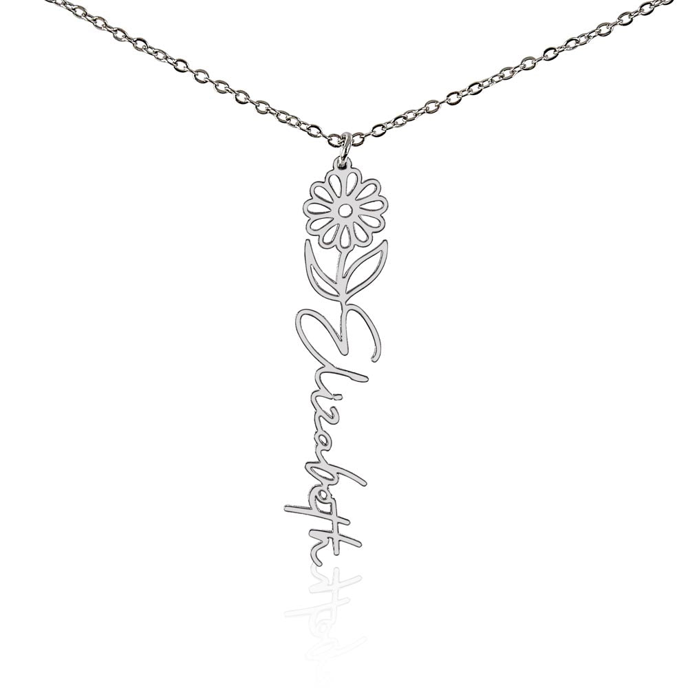 Non-Message Card Flower Name Necklace