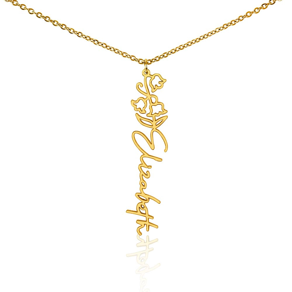 Non-Message Card Flower Name Necklace