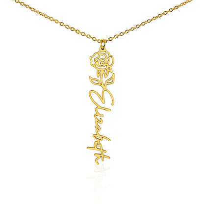 Non-Message Card Flower Name Necklace