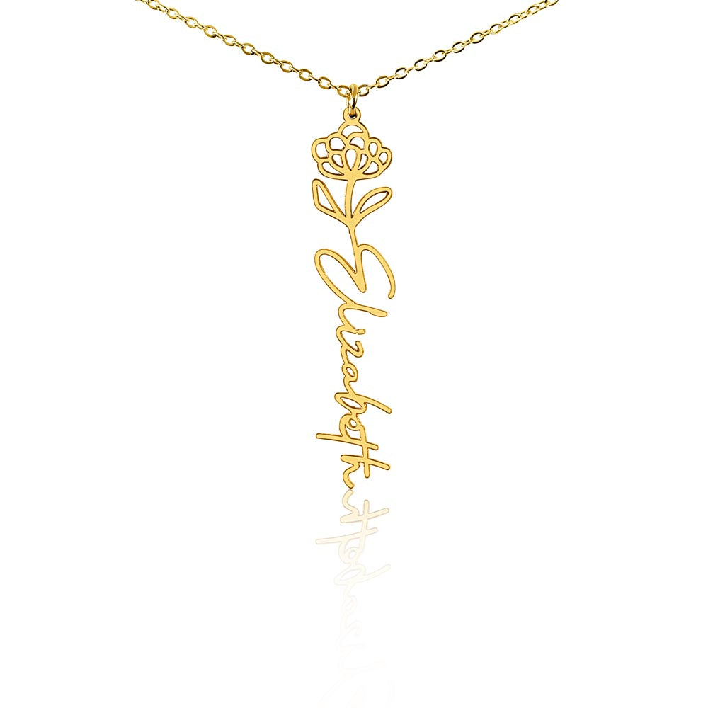 Non-Message Card Flower Name Necklace