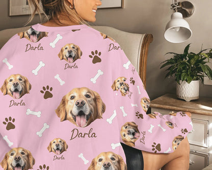 Personalized Pet Dog Cat Photo And Name Custom Sweatshirt