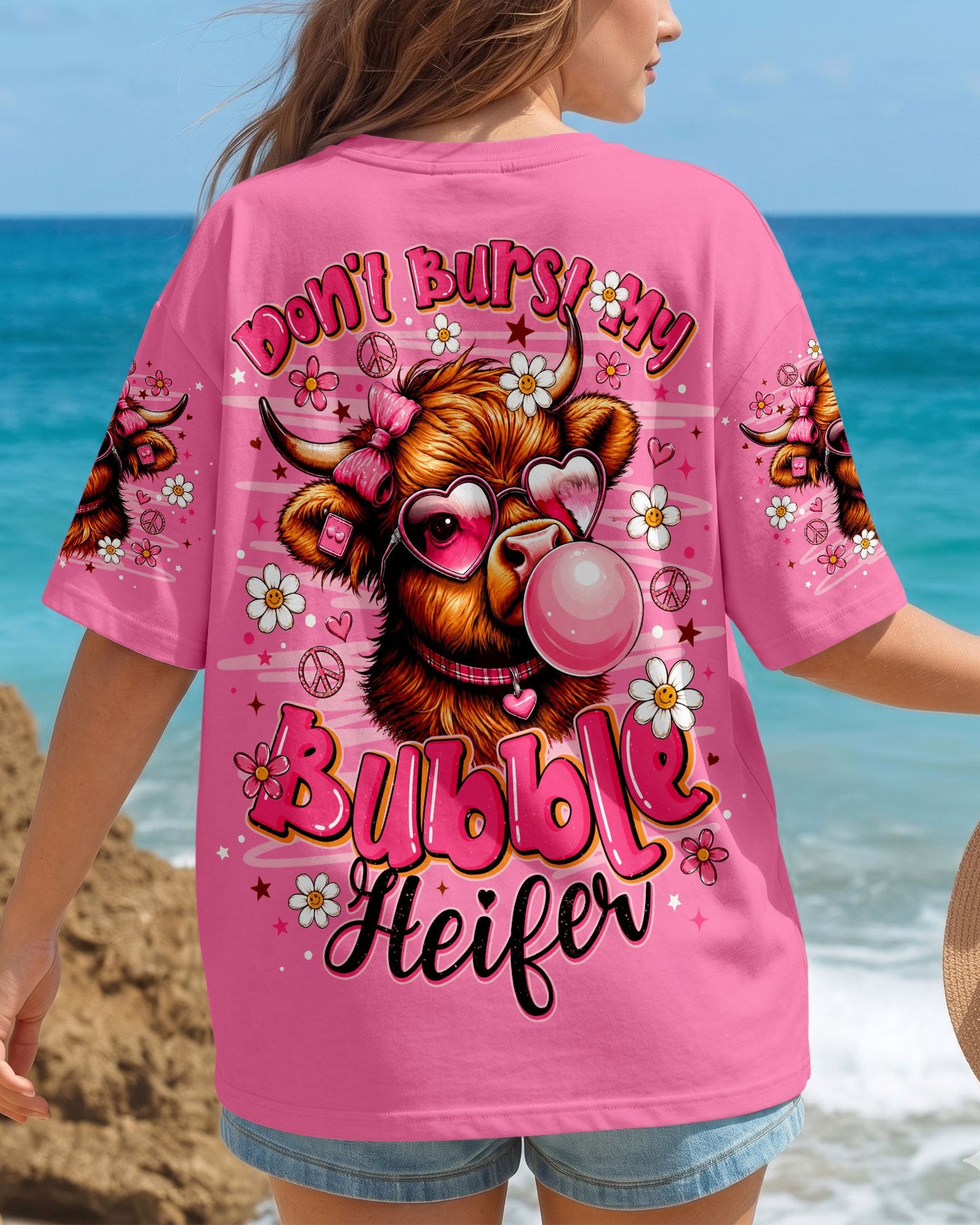 DON'T BURST MY BUBBLE  HEIFER COW ALL OVER PRINT - TLNO1106263