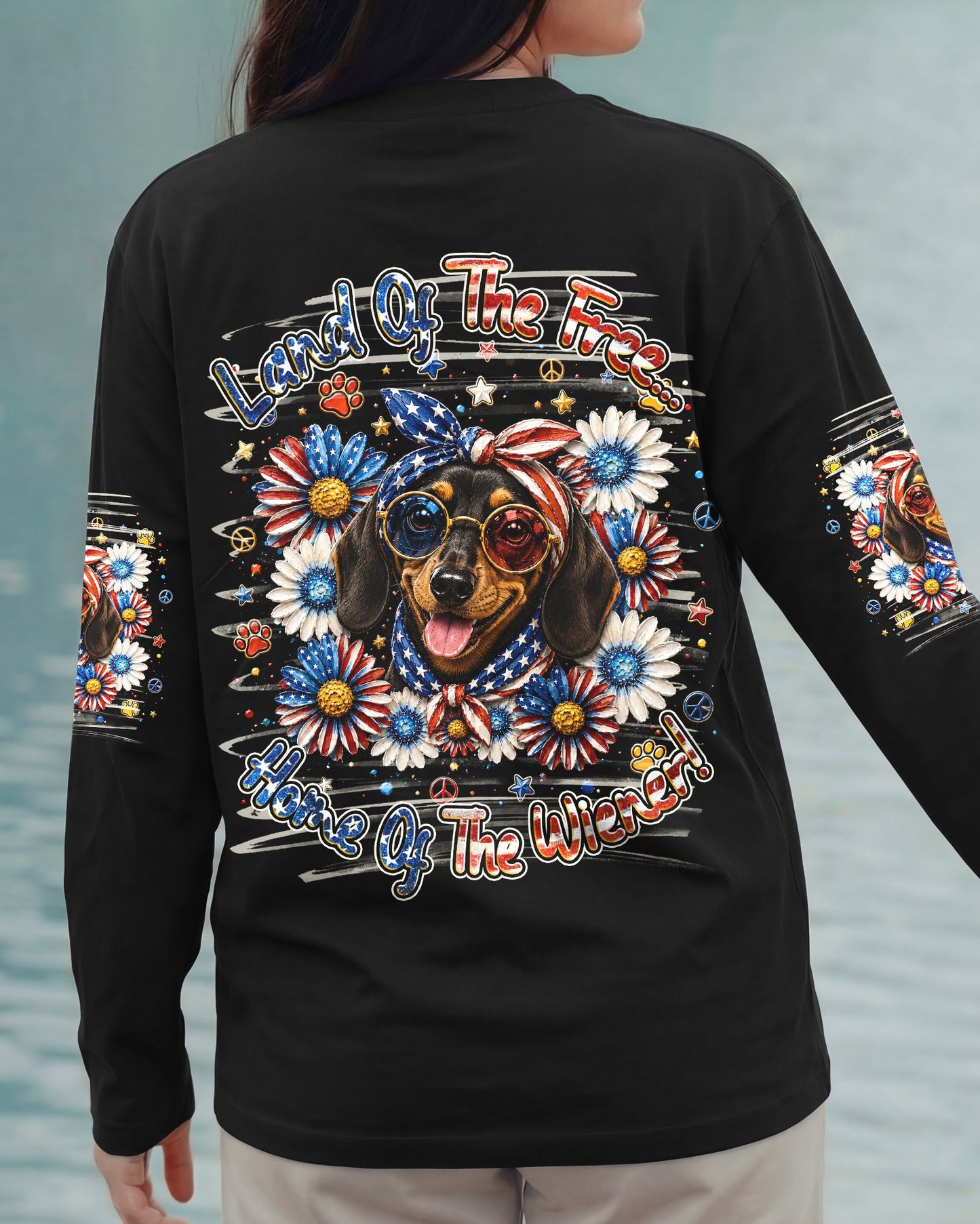 LAND OF THE FREE DACHSHUND DOG ALL OVER PRINT - TLHG1905261
