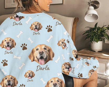 Personalized Pet Dog Cat Photo And Name Custom Sweatshirt