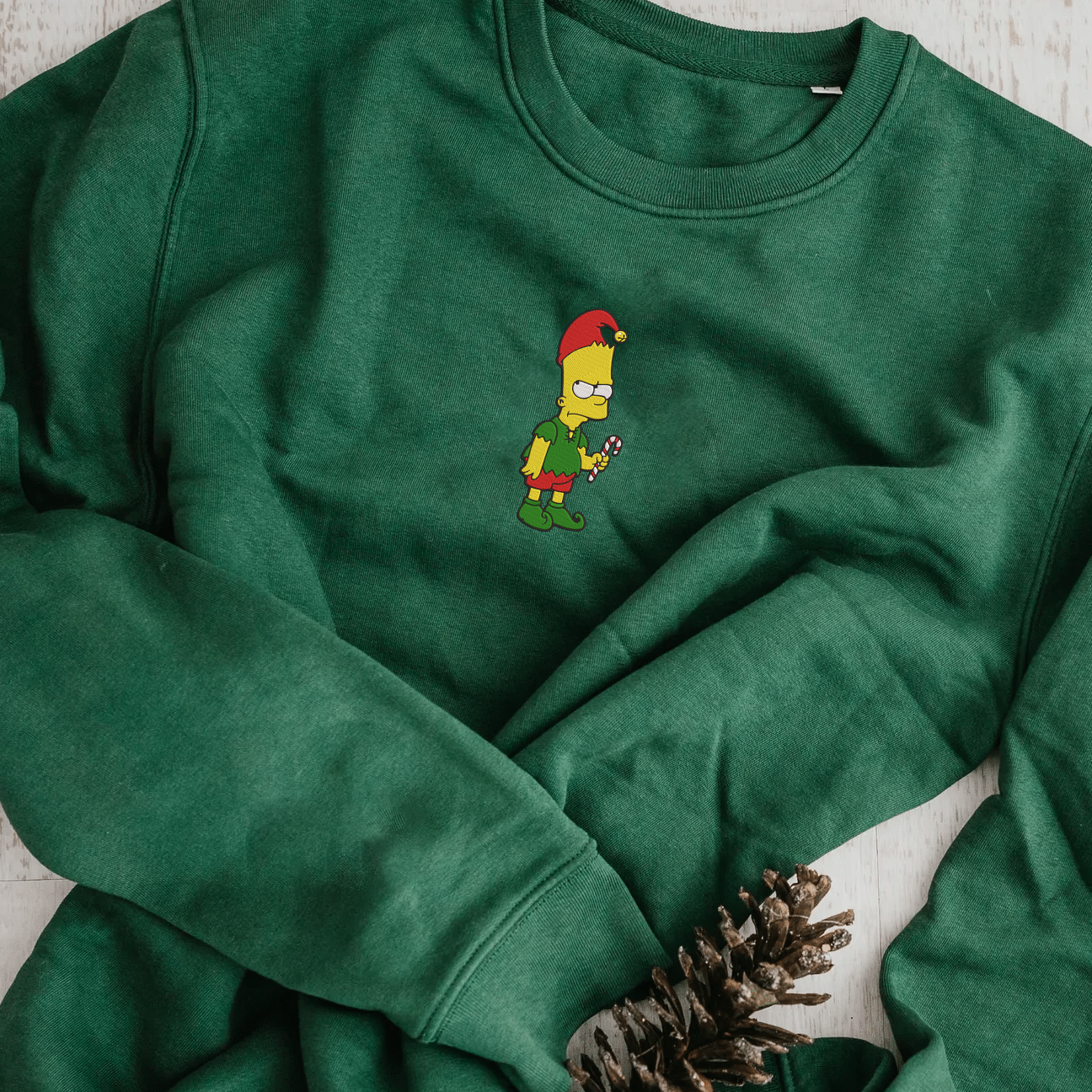 Personalized Embroidered Christmas The Simpsons Hoodie Sweatshirt T-Shirt