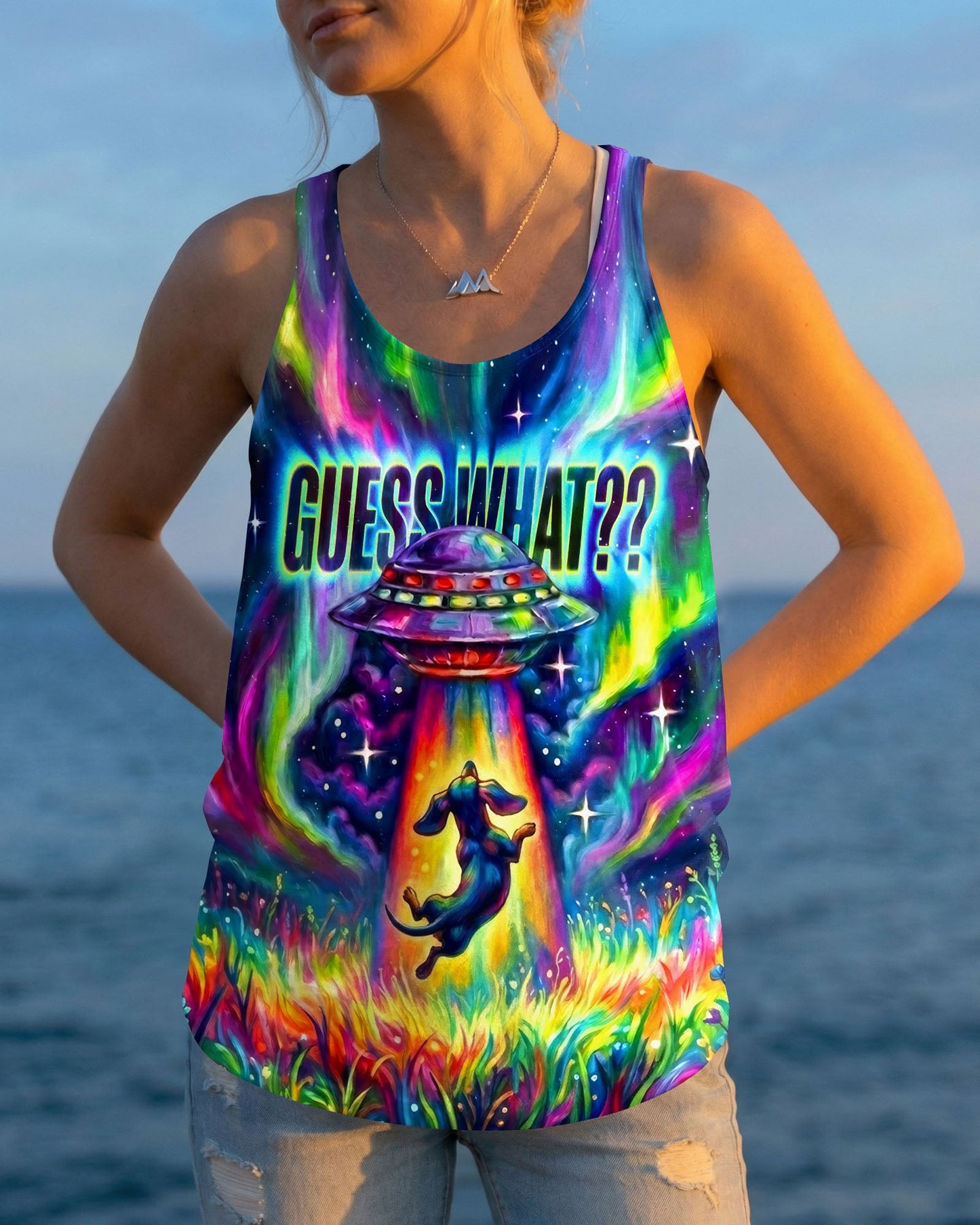COSMIC ABDUCTION DACHSHUND DOG PSYCHEDELIC ALL OVER PRINT - RI2005261