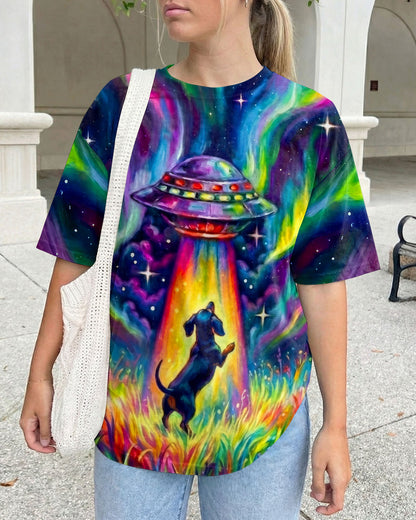 COSMIC ABDUCTION DACHSHUND DOG PSYCHEDELIC ALL OVER PRINT - RI2005261