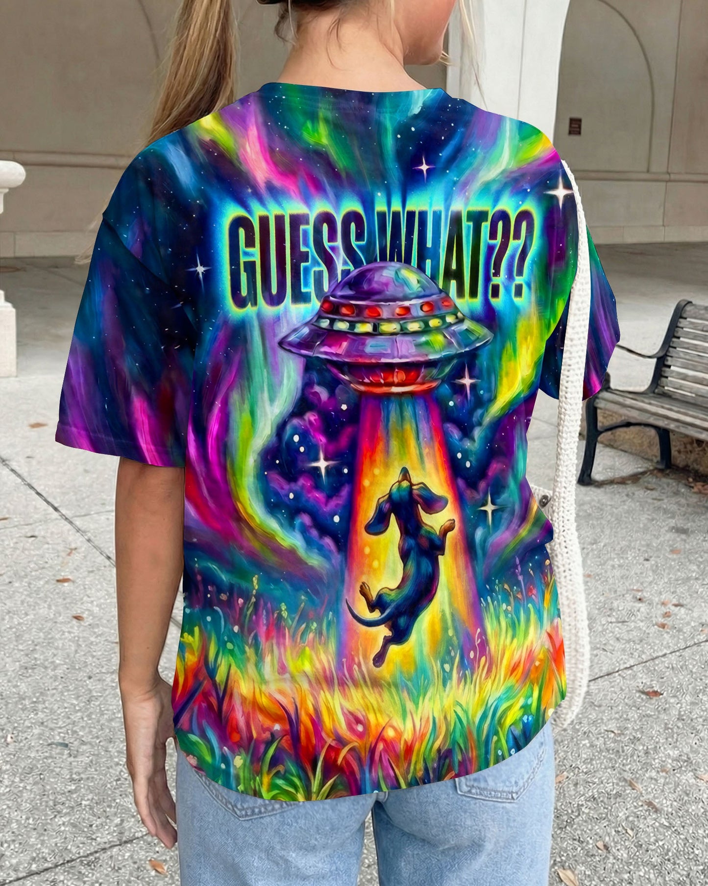 COSMIC ABDUCTION DACHSHUND DOG PSYCHEDELIC ALL OVER PRINT - RI2005261