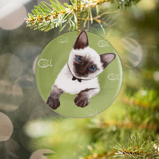 Cat Custom Pet Dog Cat Ceramic Ornament