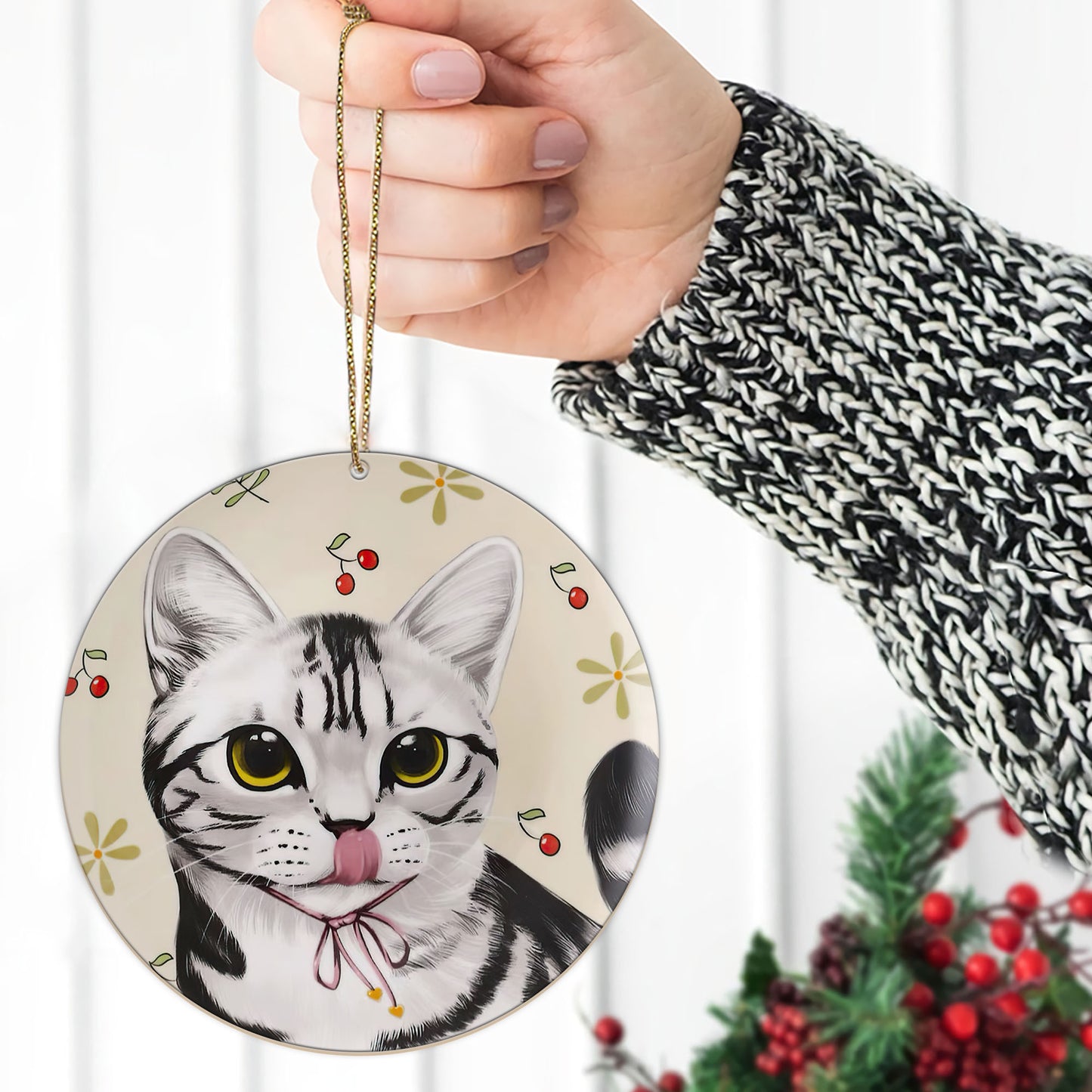 Cat Custom Pet Dog Cat Ceramic Ornament