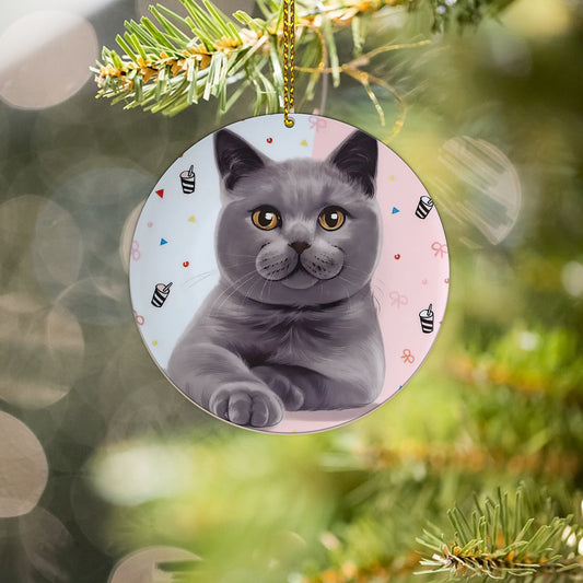Cat Custom Pet Dog Cat Ceramic Ornament