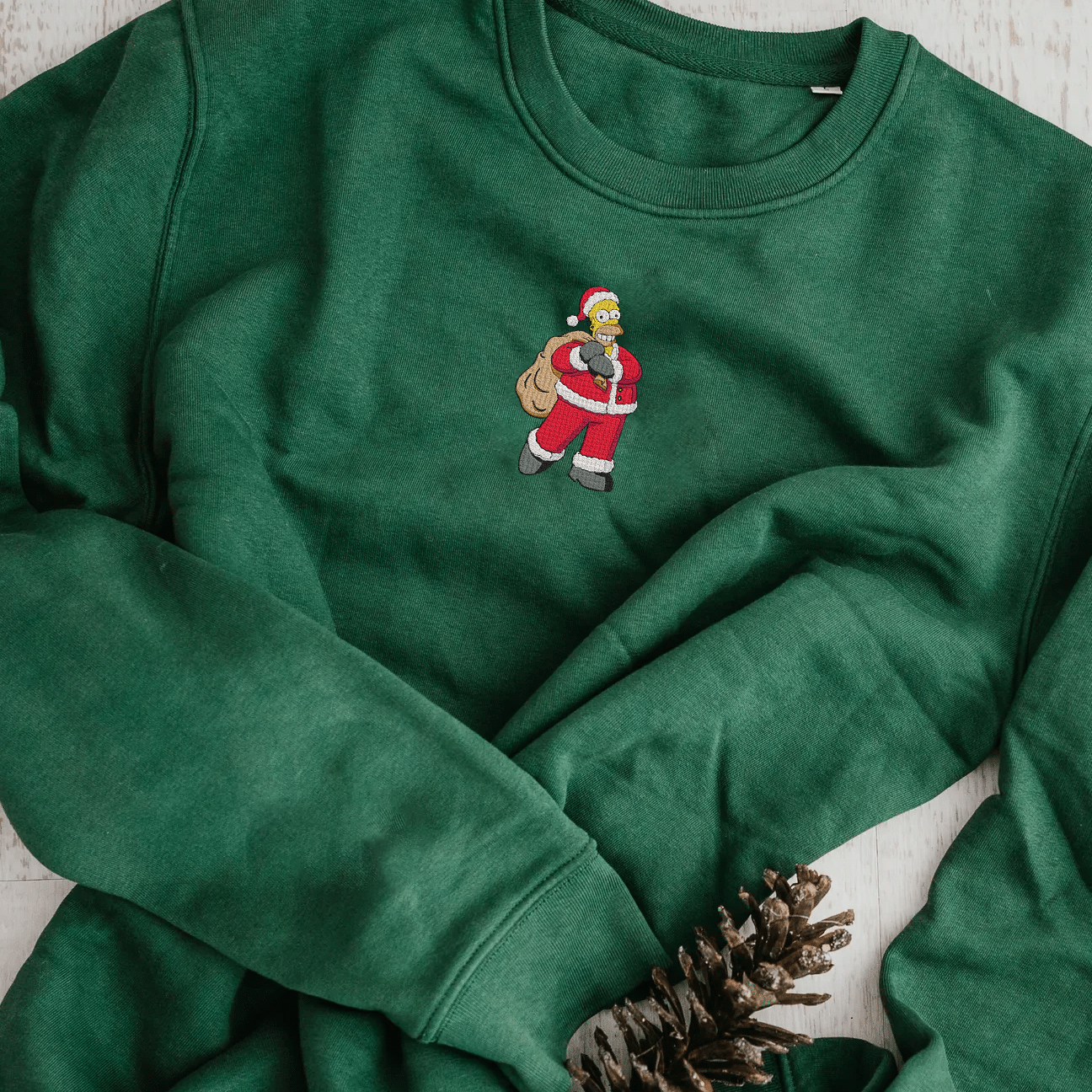 Personalized Embroidered Christmas The Simpsons Hoodie Sweatshirt T-Shirt