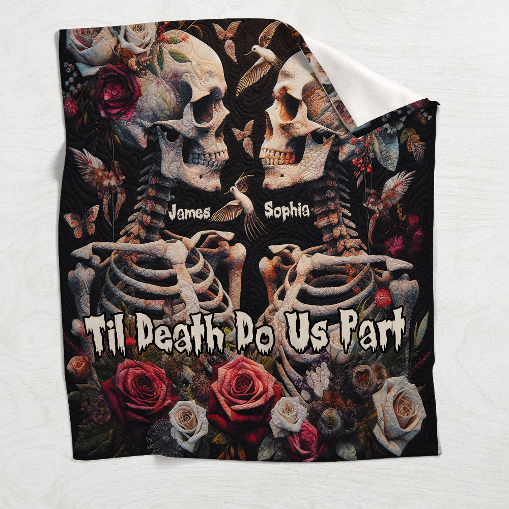 Til Death Do Us Part - Personalized Skull Blanket