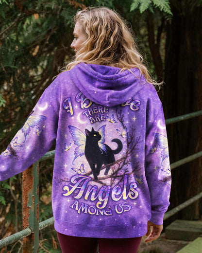I BELIEVE THERE ARE ANGELS AMONG US BLACK CAT ALL OVER PRINT - TLNO1205261