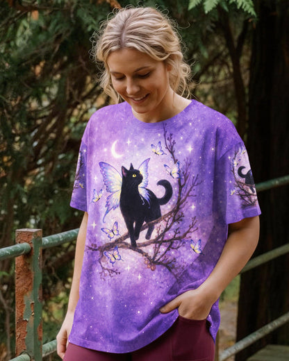 I BELIEVE THERE ARE ANGELS AMONG US BLACK CAT ALL OVER PRINT - TLNO1205261