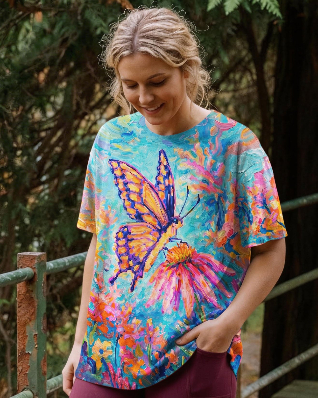 JUST BREATHE BUTTERFLY ALL OVER PRINT  - TLNO1404261