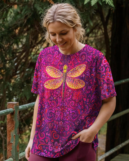 JUST BELIEVE DRAGONFLY ART ALL OVER PRINT  - TLNO2204261