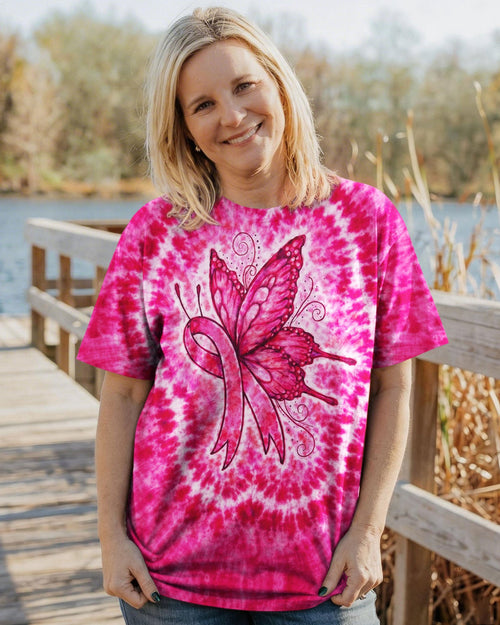 RIBBON BREAST CANCER AWARENESS PINK SWIRL ALL OVER PRINT  - TLNO0904262