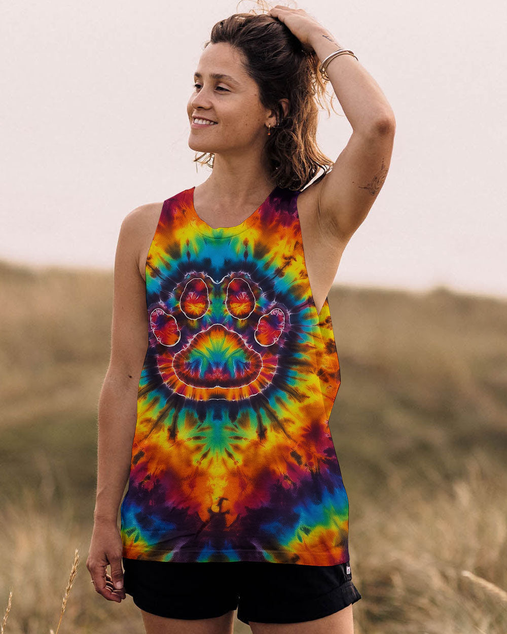 RAINBOW PAW TIE DYE ALL OVER PRINT - KMTM0511258