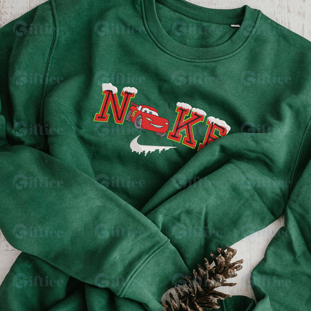 Personalized Embroidered Christmas Cars Hoodie Sweatshirt T-Shirt