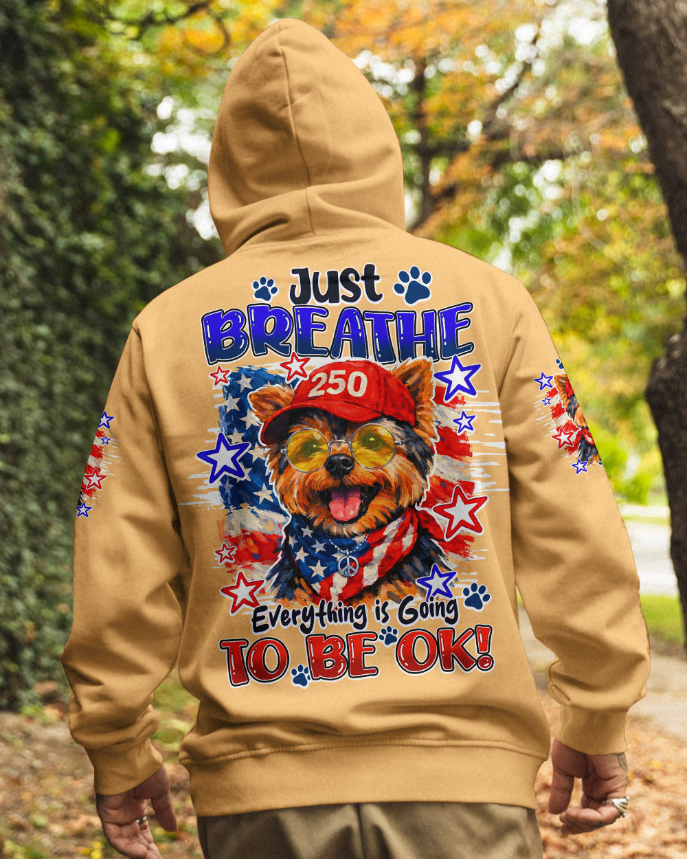 JUST BREATHE YORKSHIRE TERRIER DOG ALL OVER PRINT - TY1405262