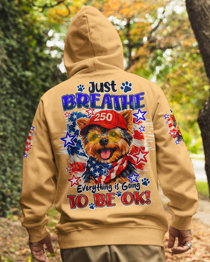 JUST BREATHE YORKSHIRE TERRIER DOG ALL OVER PRINT - TY1405262