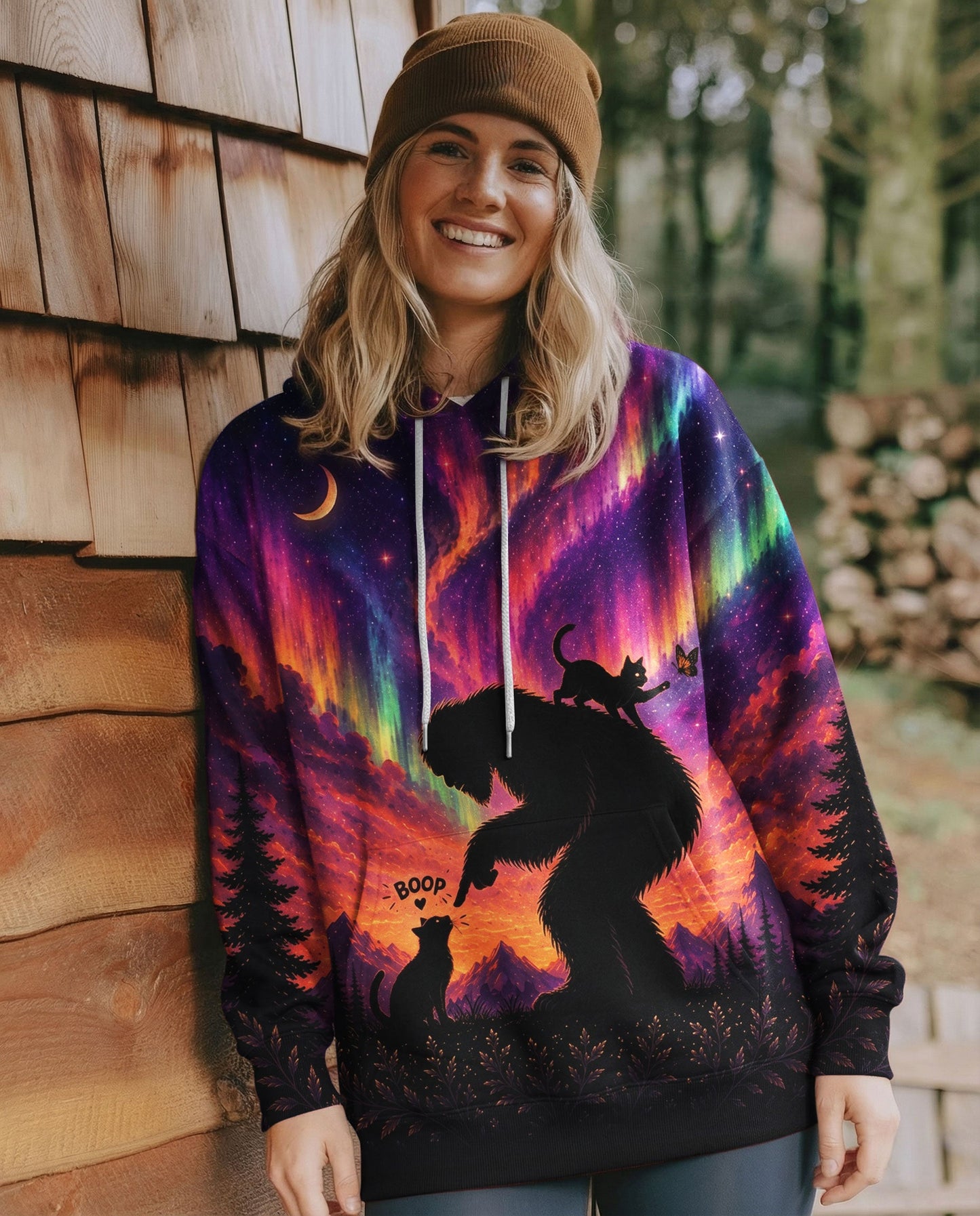 BOOP BIGFOOT CAT AURORA ALL OVER PRINT  - TLNO2805263