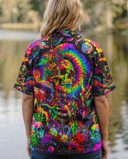 HIPPIE SKULL PSYCHEDELIC  CAMP SHIRT - TLNO0704261