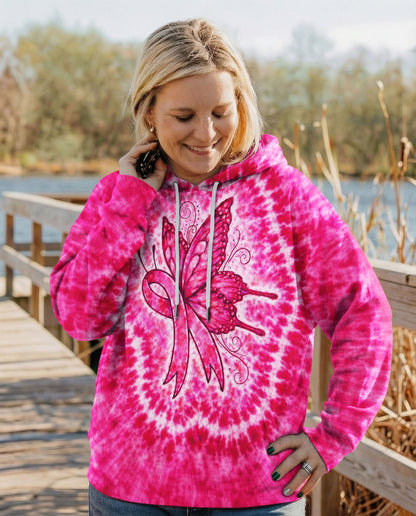 RIBBON BREAST CANCER AWARENESS PINK SWIRL ALL OVER PRINT  - TLNO0904262