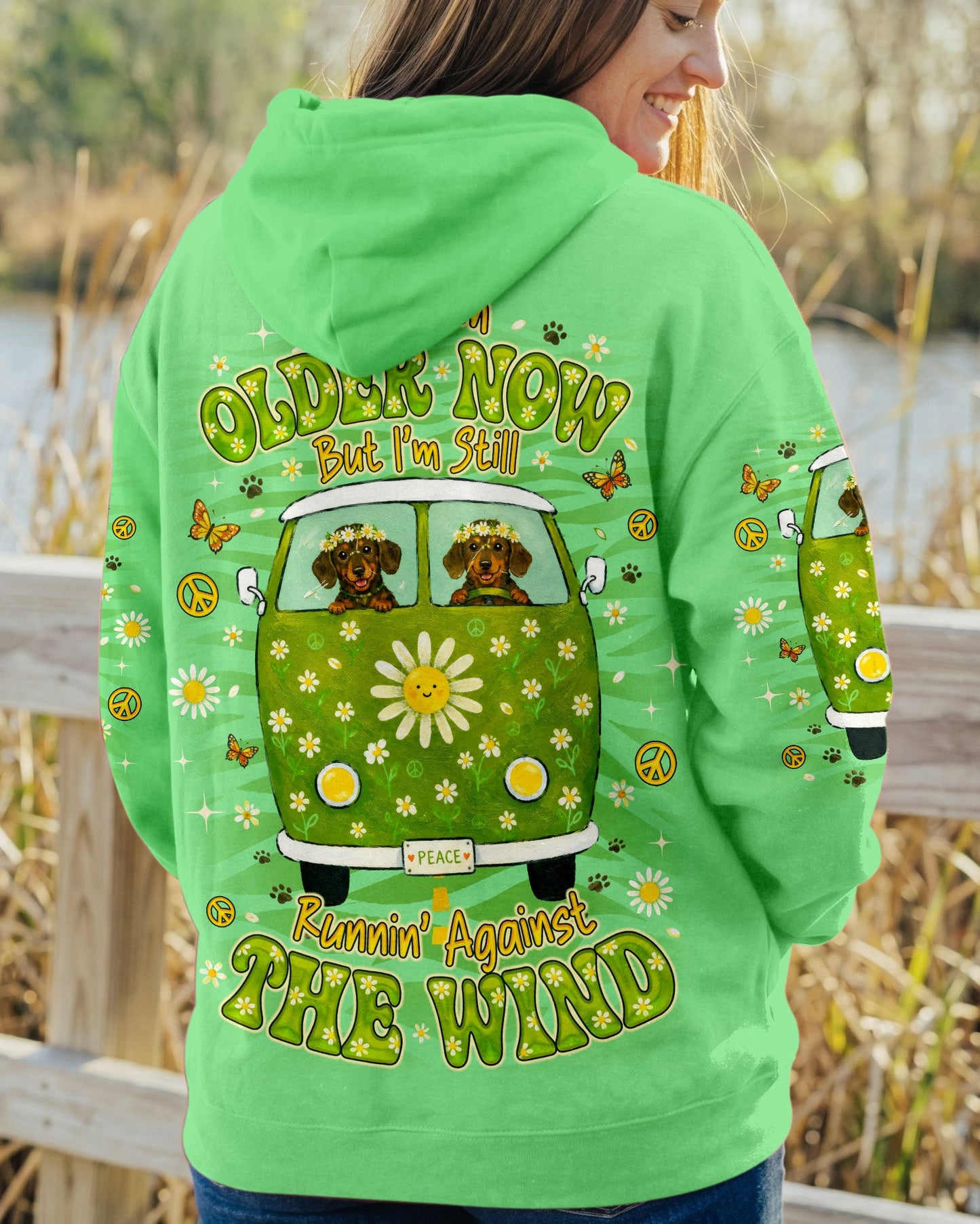 RUNNING AGAINST THE WIND DACHSHUND DOG  ALL OVER PRINT - TLNO2605261