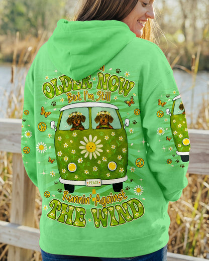 RUNNING AGAINST THE WIND DACHSHUND DOG  ALL OVER PRINT - TLNO2605261