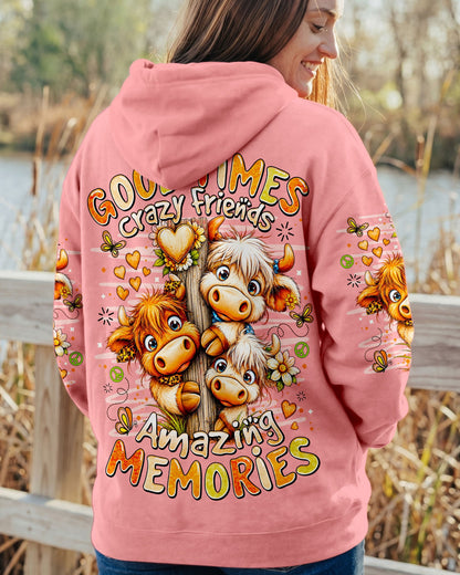 GOOD TIMES CRAZY FRIEND HIGHLAND COW ALL OVER PRINT - TLNO0807263