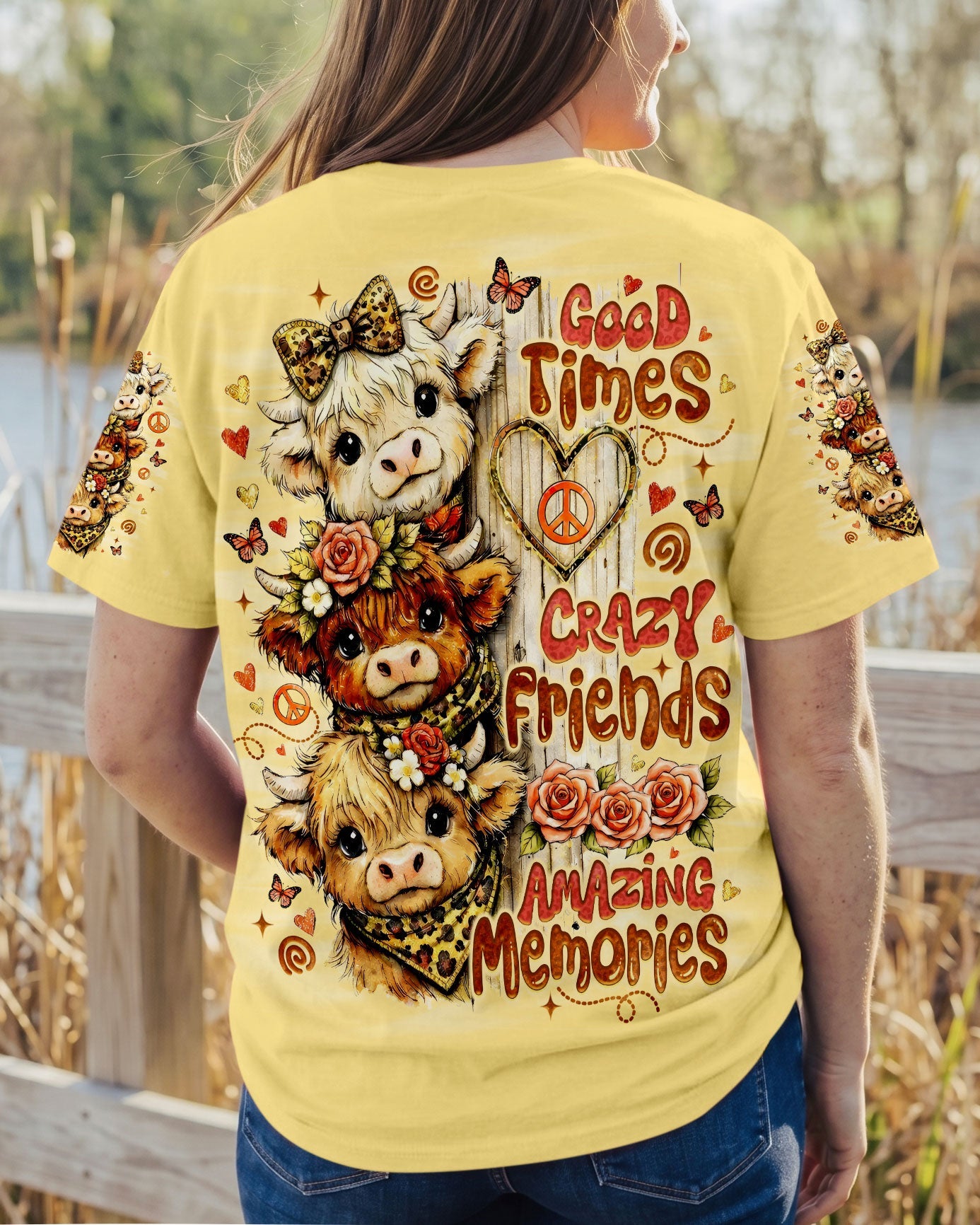 GOOD TIMES CRAZY FRIEND COW ALL OVER PRINT - TLNO1006261