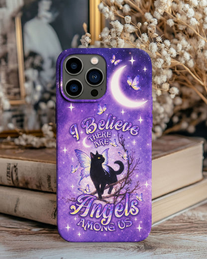 I BELIEVE THERE ARE ANGELS AMONG US BLACK CAT PHONE CASE  - TLNO2605262