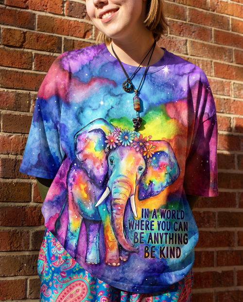 COSMIC ELEPHANT BE KIND WATERCOLOR ALL OVER PRINT - RI1405262