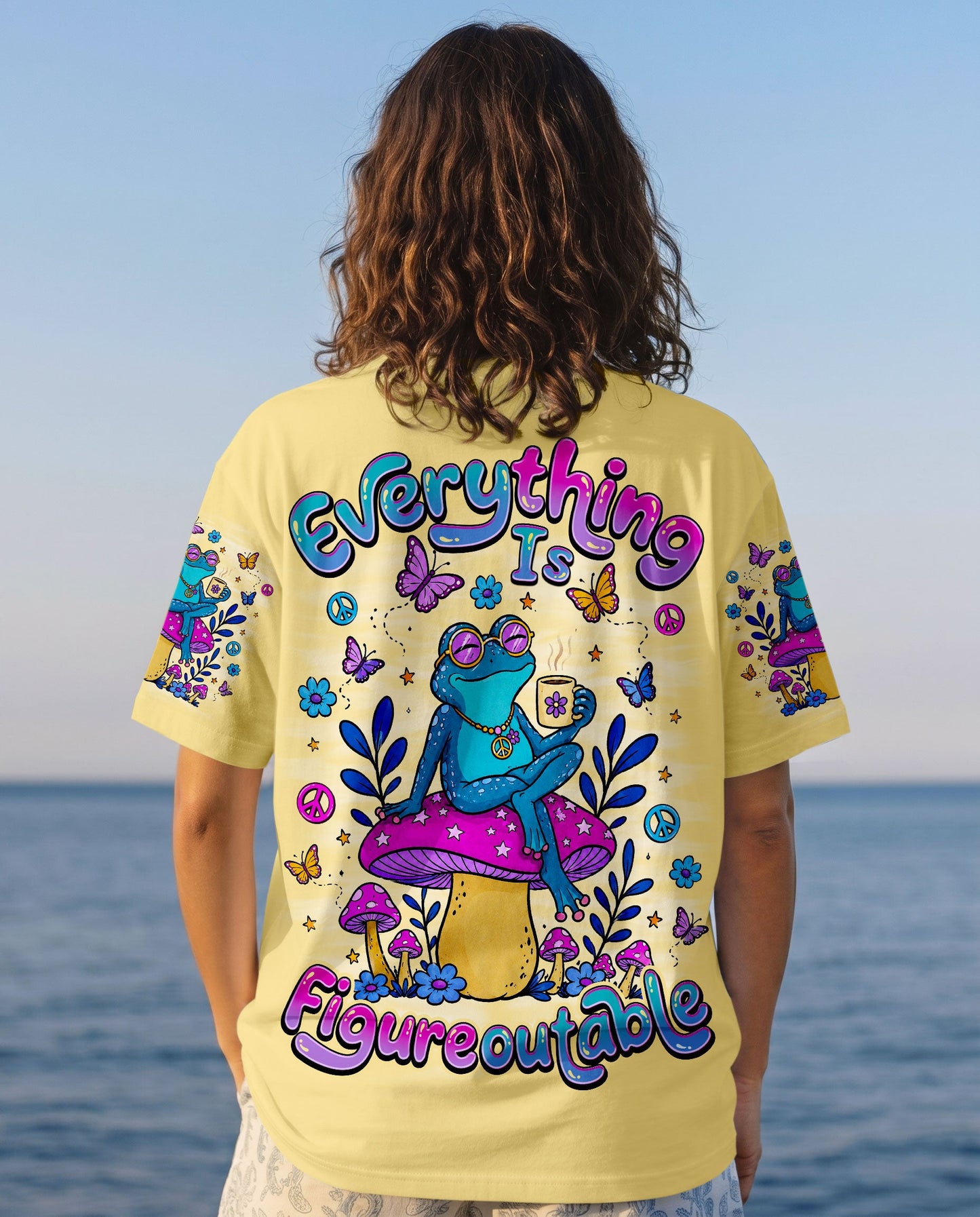 EVERYTHING IS FIGUREOUTABLE FROG ALL OVER PRINT - TLNO0107264