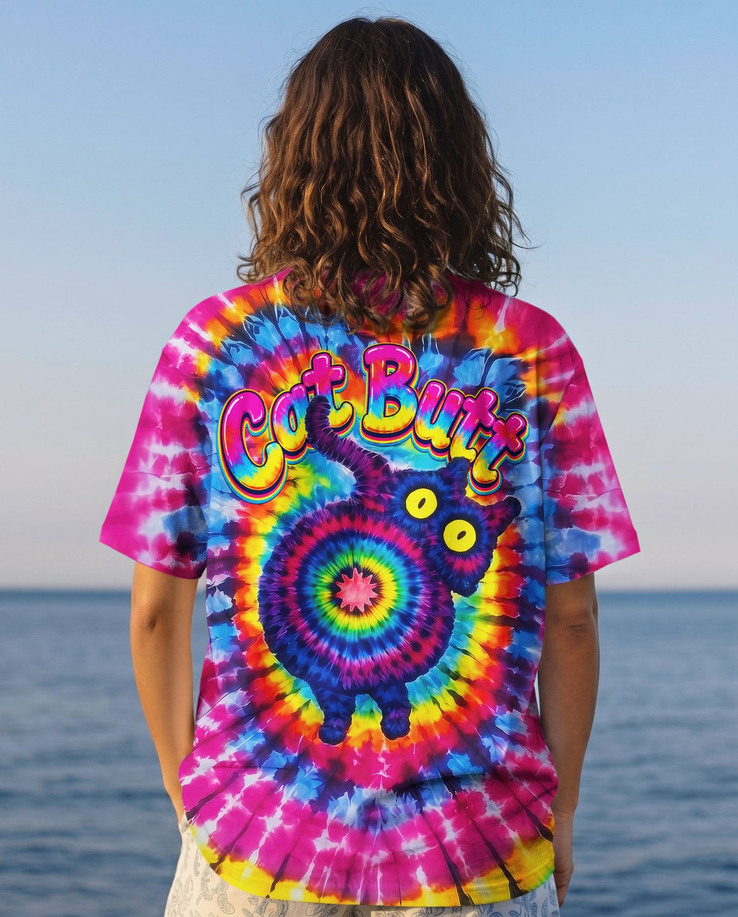 GUESS WHAT FUNNY CAT ALL OVER PRINT - TLNO1805261