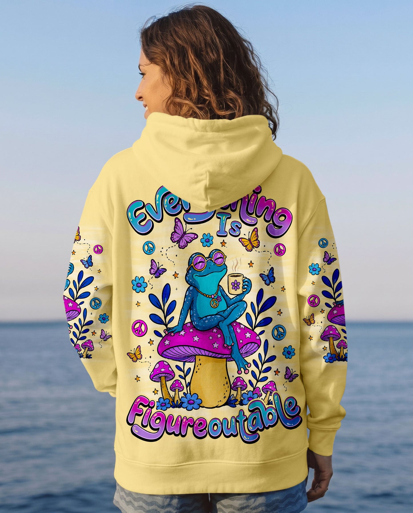 EVERYTHING IS FIGUREOUTABLE FROG ALL OVER PRINT - TLNO0107264