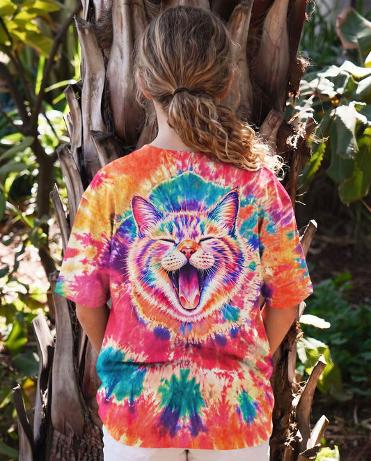 JOYFUL CAT WATERCOLOR PATTERN KIDS ALL OVER PRINT  - TLNO2505262