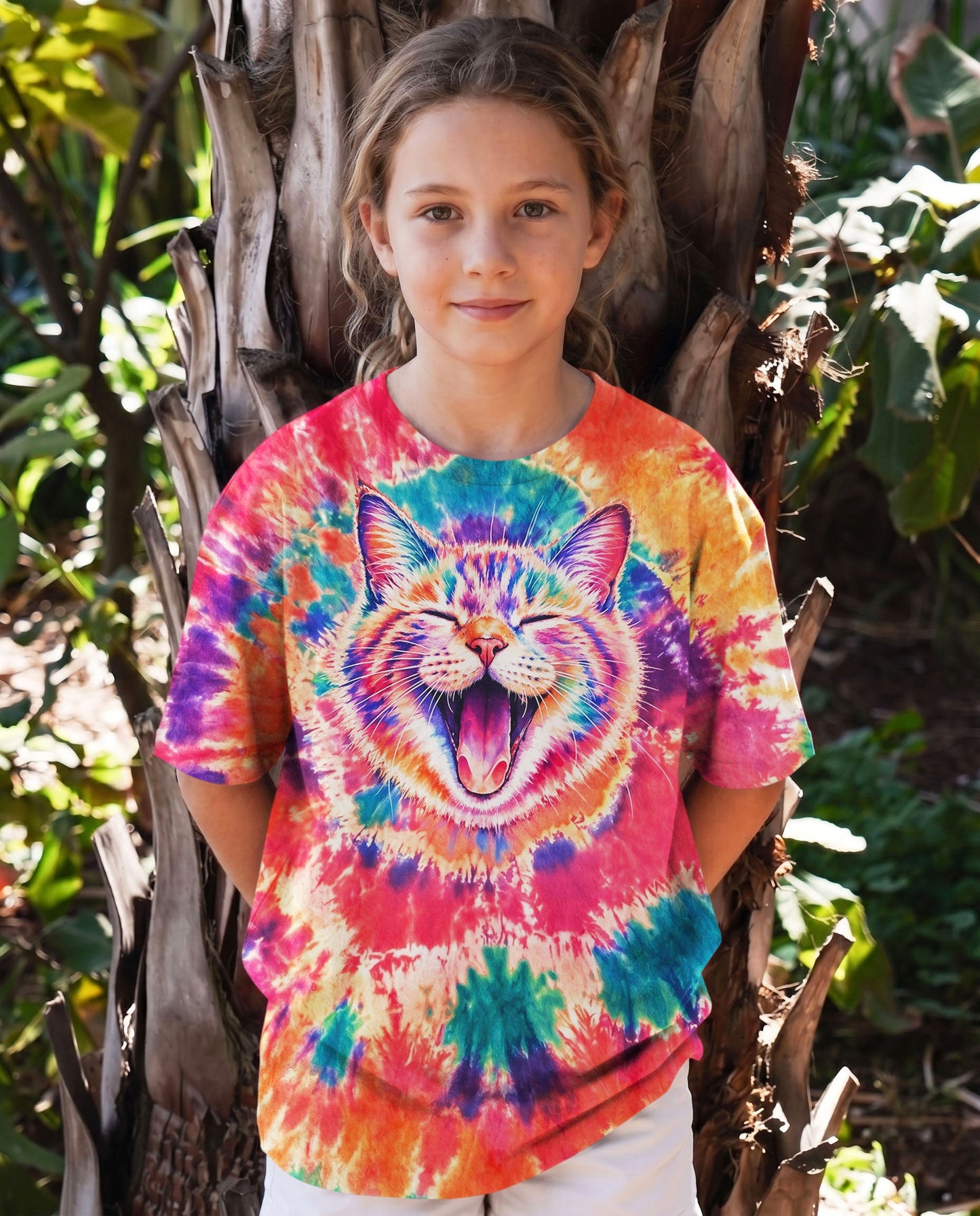 JOYFUL CAT WATERCOLOR PATTERN KIDS ALL OVER PRINT  - TLNO2505262
