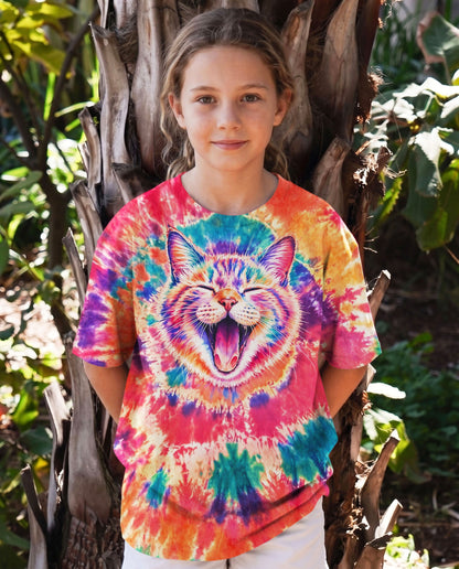 JOYFUL CAT WATERCOLOR PATTERN KIDS ALL OVER PRINT  - TLNO2505262