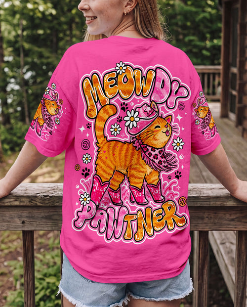 MEOWDY PAWTNER ORANGE TABBY CAT ALL OVER PRINT - TLNO0907262