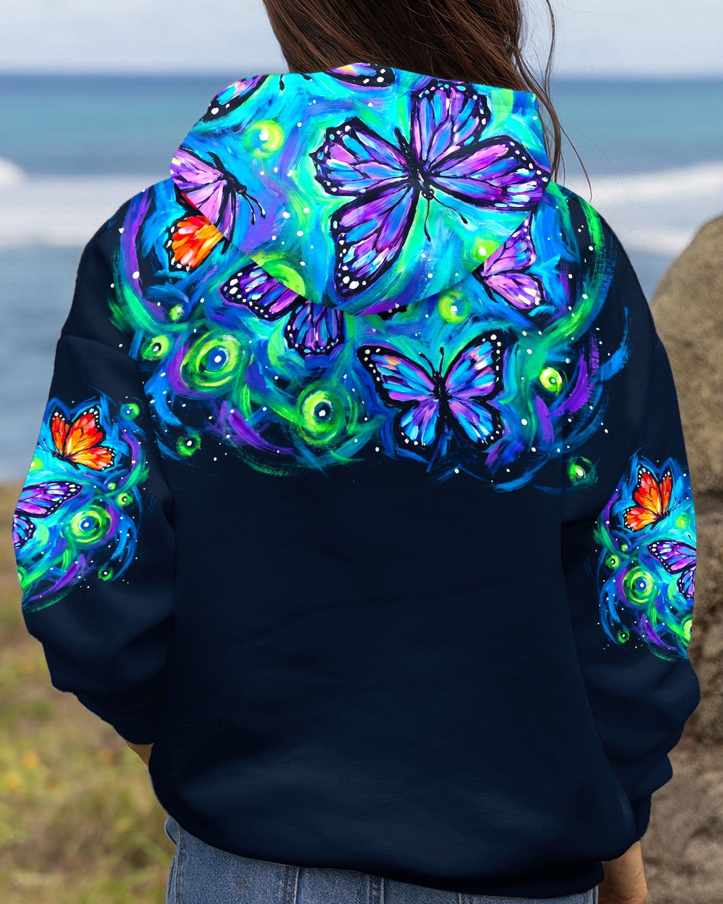 JUST BREATHE EVERYTHING IS GOING TO BE OKAY BUTTERFLY ALL OVER PRINT - KM2804261