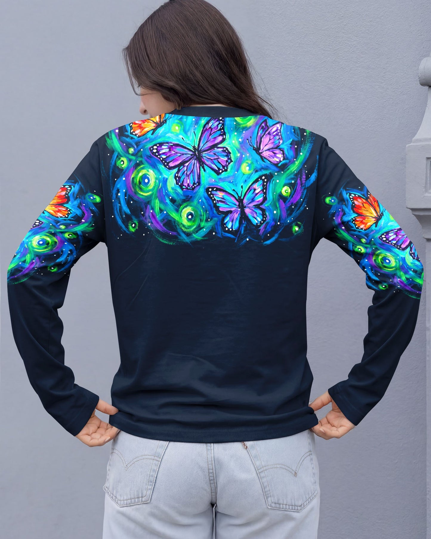 JUST BREATHE EVERYTHING IS GOING TO BE OKAY BUTTERFLY ALL OVER PRINT - KM2804261