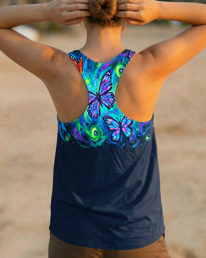 JUST BREATHE EVERYTHING IS GOING TO BE OKAY BUTTERFLY ALL OVER PRINT - KM2804261