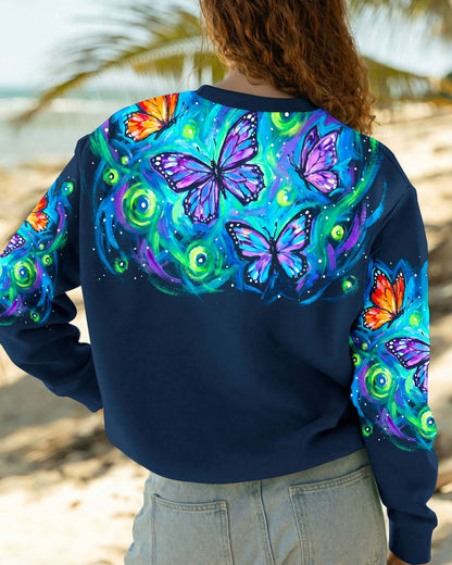 JUST BREATHE EVERYTHING IS GOING TO BE OKAY BUTTERFLY ALL OVER PRINT - KM2804261