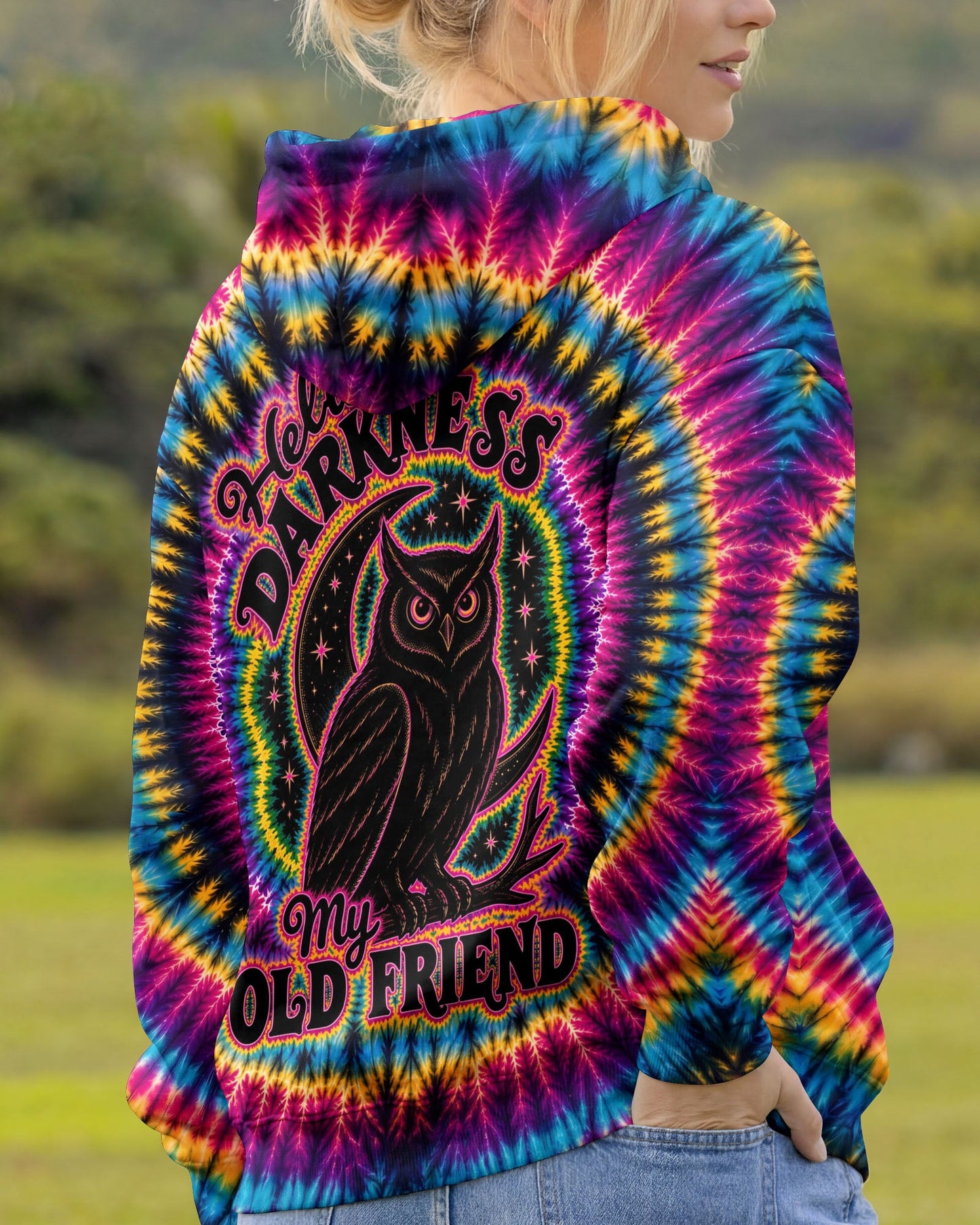 HELLO DARKNESS MY OLD FRIEND SWIRL ALL OVER PRINT - KMTM0405261