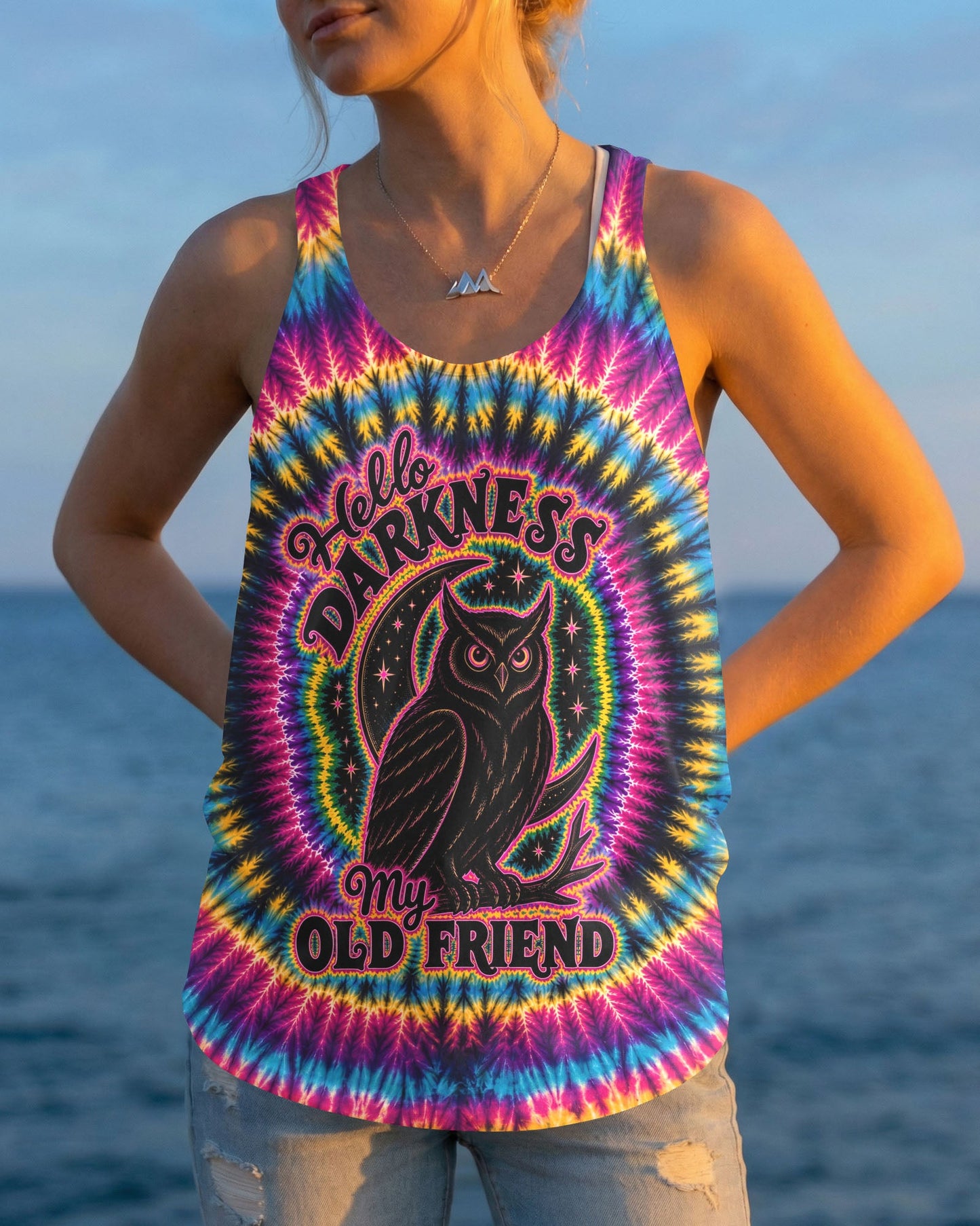 HELLO DARKNESS MY OLD FRIEND SWIRL ALL OVER PRINT - KMTM0405261
