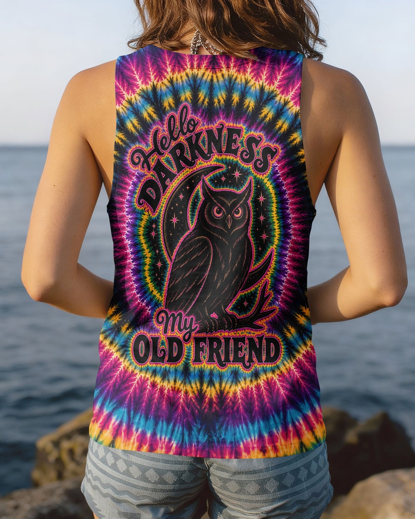 HELLO DARKNESS MY OLD FRIEND SWIRL ALL OVER PRINT - KMTM0405261