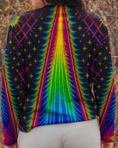 COSMIC CAT ABDUCTION PSYCHEDELIC RAINBOW BEAM ALL OVER PRINT - KMTM0805261